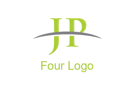 swoosh over letter JP logo