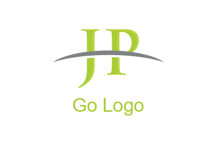 swoosh over letter JP logo