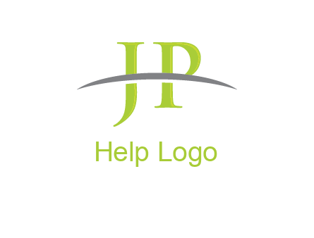 swoosh over letter JP logo
