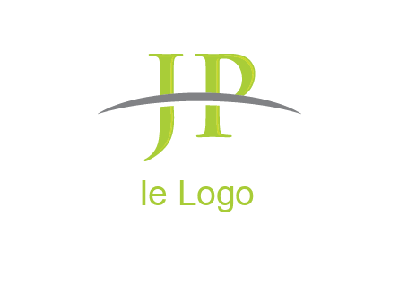 swoosh over letter JP logo