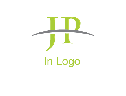 swoosh over letter JP logo