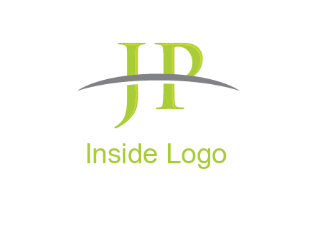 swoosh over letter JP logo