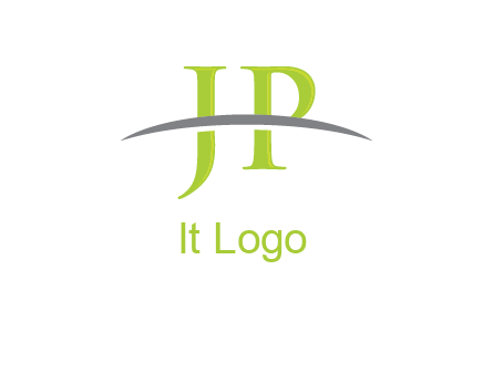 swoosh over letter JP logo