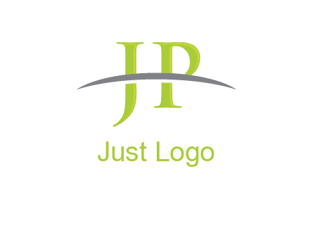 swoosh over letter JP logo