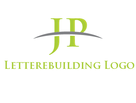 swoosh over letter JP logo