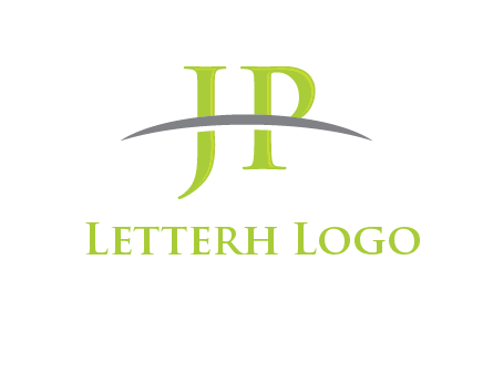 swoosh over letter JP logo