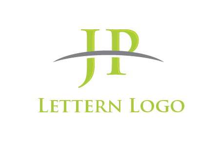 swoosh over letter JP logo