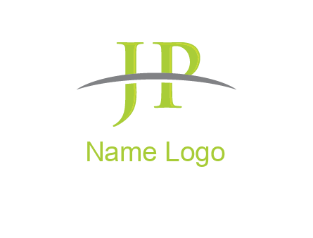 swoosh over letter JP logo