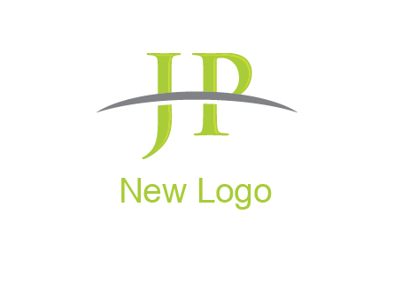 swoosh over letter JP logo