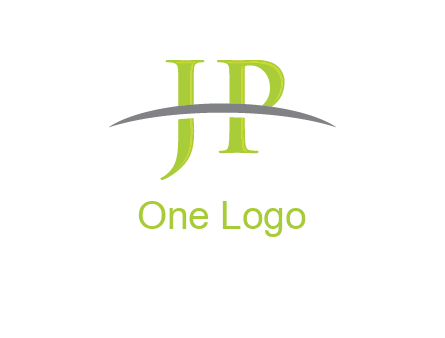 swoosh over letter JP logo