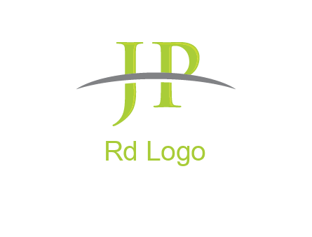 swoosh over letter JP logo