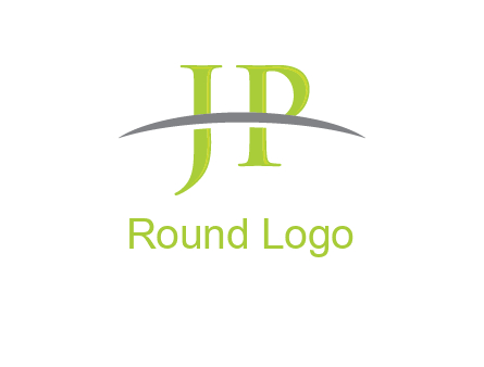 swoosh over letter JP logo
