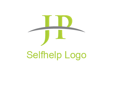 swoosh over letter JP logo