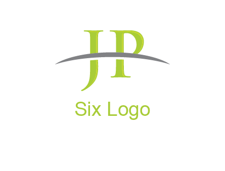 swoosh over letter JP logo