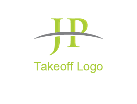 swoosh over letter JP logo
