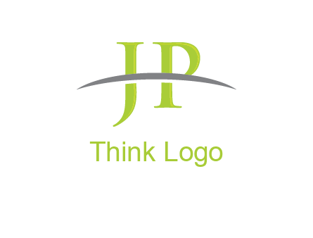 swoosh over letter JP logo