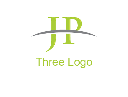 swoosh over letter JP logo