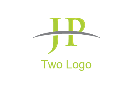 swoosh over letter JP logo