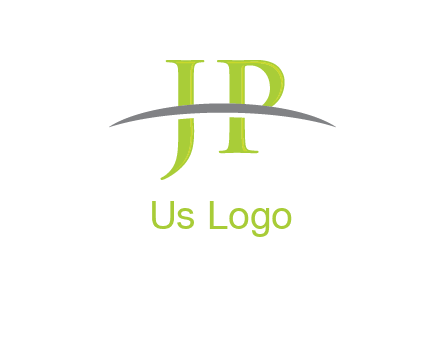 swoosh over letter JP logo