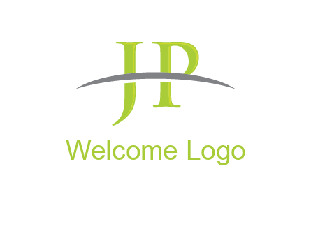 swoosh over letter JP logo