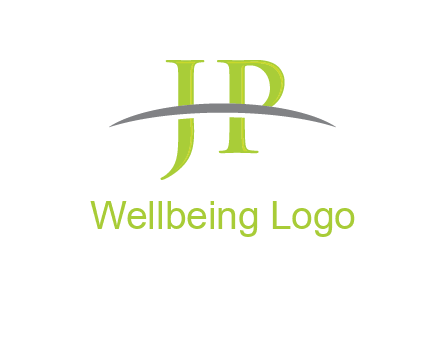 swoosh over letter JP logo