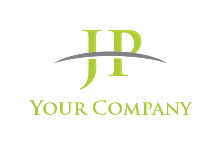 swoosh over letter JP logo