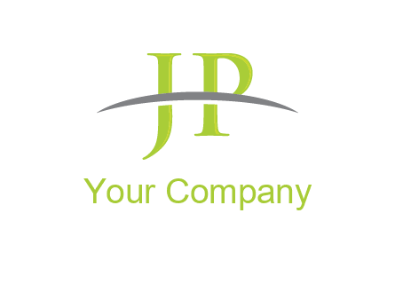 swoosh over letter JP logo