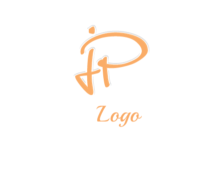 abstract letter JP logo