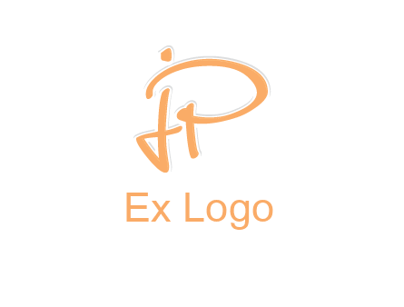 abstract letter JP logo