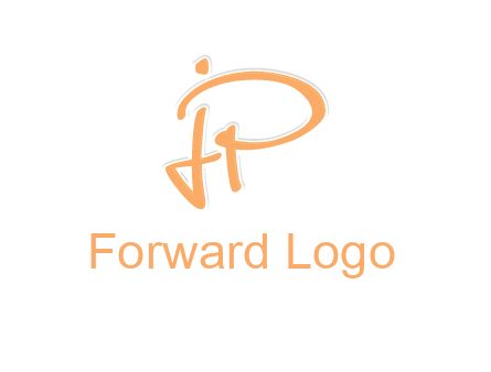 abstract letter JP logo