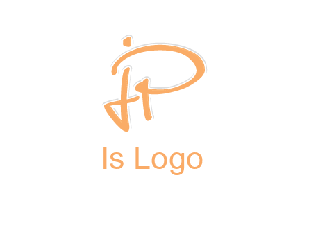 abstract letter JP logo