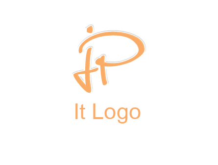 abstract letter JP logo