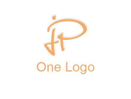abstract letter JP logo