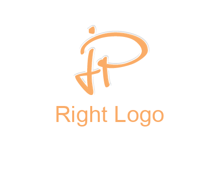 abstract letter JP logo