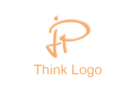 abstract letter JP logo