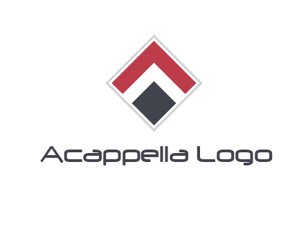 arrow inside rhombus shape forming letter A logo