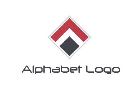arrow inside rhombus shape forming letter A logo