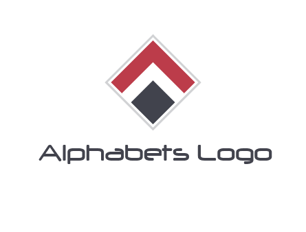 arrow inside rhombus shape forming letter A logo