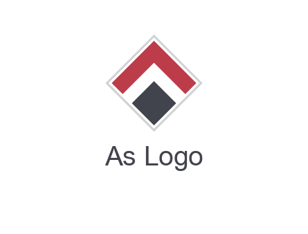 arrow inside rhombus shape forming letter A logo