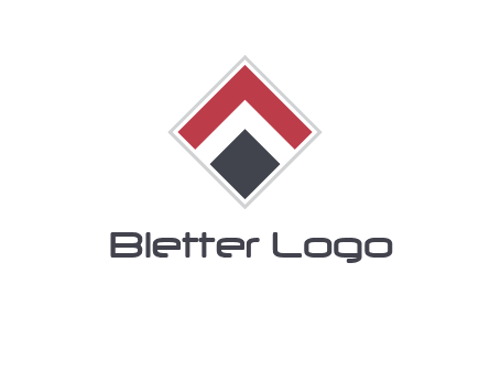 arrow inside rhombus shape forming letter A logo