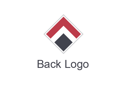 arrow inside rhombus shape forming letter A logo