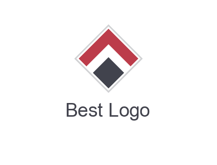arrow inside rhombus shape forming letter A logo