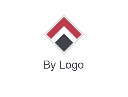 arrow inside rhombus shape forming letter A logo