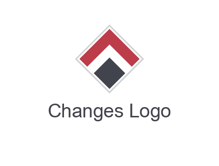 arrow inside rhombus shape forming letter A logo
