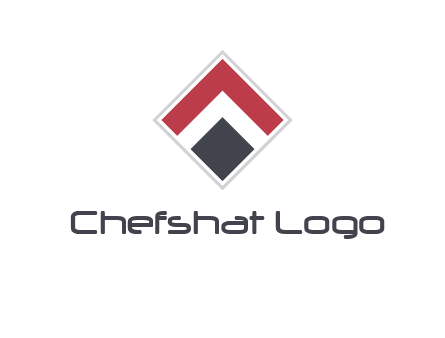 arrow inside rhombus shape forming letter A logo
