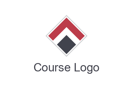 arrow inside rhombus shape forming letter A logo