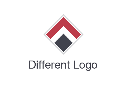 arrow inside rhombus shape forming letter A logo