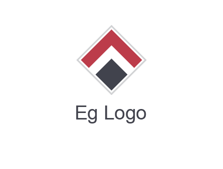 arrow inside rhombus shape forming letter A logo