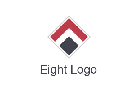 arrow inside rhombus shape forming letter A logo