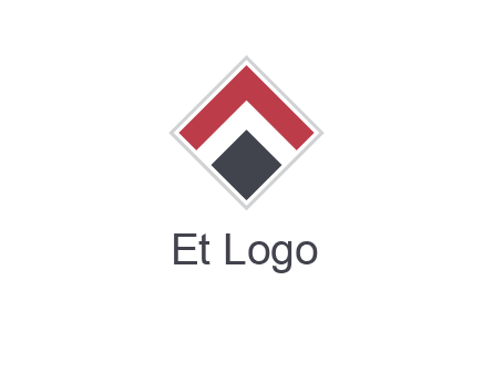 arrow inside rhombus shape forming letter A logo
